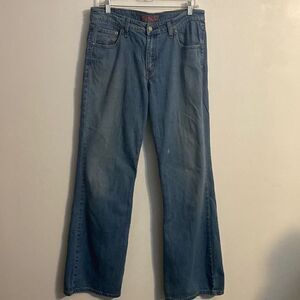 Levi's 519 Low flare distressed jeans, size 13L
